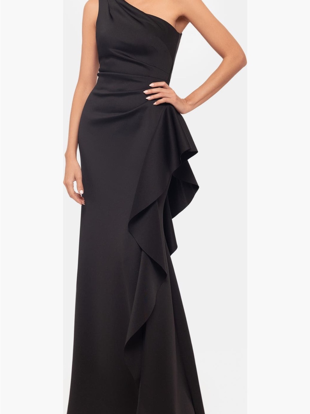 Xscape 10 formal black evening gown - Picture 4 of 12